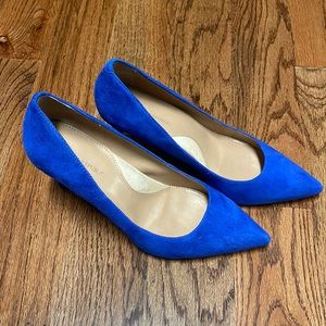 Blue Suede Pumps